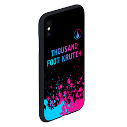 Чехол iPhone XS Max матовый Thousand Foot Krutch - neon gradient: символ сверх, цвет: 3D-черный — фото 2