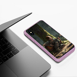 Чехол iPhone XS Max матовый Элли с гитарой, цвет: 3D-сиреневый — фото 2