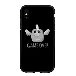 Чехол iPhone XS Max матовый Chicken Gun Game over, цвет: 3D-черный