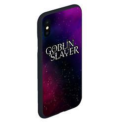 Чехол iPhone XS Max матовый Goblin Slayer gradient space, цвет: 3D-черный — фото 2
