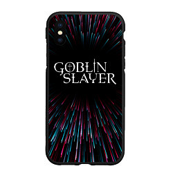 Чехол iPhone XS Max матовый Goblin Slayer infinity, цвет: 3D-черный