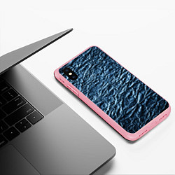 Чехол iPhone XS Max матовый Текстура мятой бумаги, цвет: 3D-баблгам — фото 2