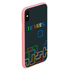 Чехол iPhone XS Max матовый Tetris neon, цвет: 3D-баблгам — фото 2