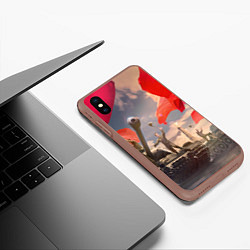 Чехол iPhone XS Max матовый Победа! 9 Мая, цвет: 3D-коричневый — фото 2