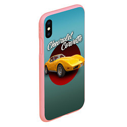 Чехол iPhone XS Max матовый Американский спорткар Chevrolet Corvette Stingray, цвет: 3D-баблгам — фото 2
