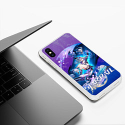 Чехол iPhone XS Max матовый Серебряный Волк Хонкай Стар Рейл, цвет: 3D-белый — фото 2