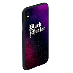 Чехол iPhone XS Max матовый Black Butler gradient space, цвет: 3D-черный — фото 2