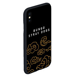 Чехол iPhone XS Max матовый Bungo Stray Dogs anime clouds, цвет: 3D-черный — фото 2