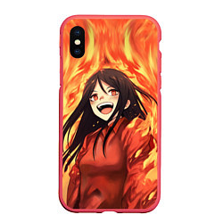 Чехол iPhone XS Max матовый Alma Wade fire, цвет: 3D-красный