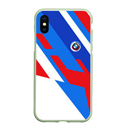 Чехол iPhone XS Max матовый Bmw - perfomance colors, цвет: 3D-салатовый