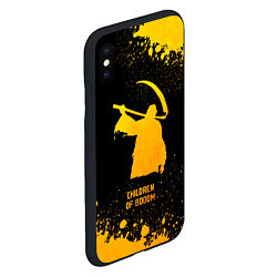 Чехол iPhone XS Max матовый Children of Bodom - gold gradient, цвет: 3D-черный — фото 2