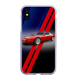 Чехол iPhone XS Max матовый Американский маслкар Pontiac Firebird 3 поколение, цвет: 3D-светло-сиреневый