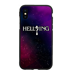 Чехол iPhone XS Max матовый Hellsing gradient space