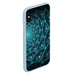 Чехол iPhone XS Max матовый Андромеда, цвет: 3D-голубой — фото 2