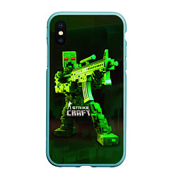 Чехол iPhone XS Max матовый Strike Craft, цвет: 3D-мятный