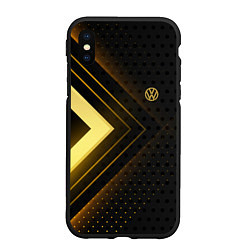 Чехол iPhone XS Max матовый Volkswagen sign, цвет: 3D-черный