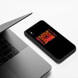 Чехол iPhone XS Max матовый Эрен Йегер: Титан-прародитель, цвет: 3D-черный — фото 2