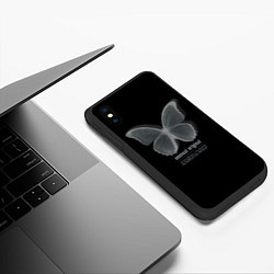 Чехол iPhone XS Max матовый Butterfly unusualy original, цвет: 3D-черный — фото 2