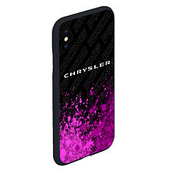 Чехол iPhone XS Max матовый Chrysler pro racing: символ сверху, цвет: 3D-черный — фото 2