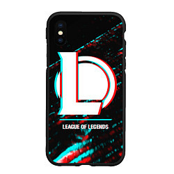 Чехол iPhone XS Max матовый League of Legends в стиле glitch и баги графики на, цвет: 3D-черный