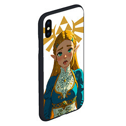 Чехол iPhone XS Max матовый The legend of Zelda - ahegao, цвет: 3D-черный — фото 2
