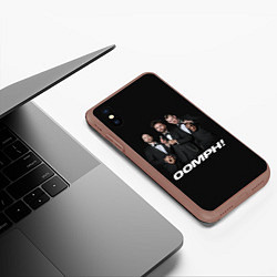 Чехол iPhone XS Max матовый Oomph band, цвет: 3D-коричневый — фото 2