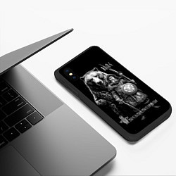 Чехол iPhone XS Max матовый Велес с большим медведем, цвет: 3D-черный — фото 2