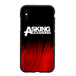 Чехол iPhone XS Max матовый Asking Alexandria red plasma, цвет: 3D-черный