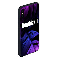 Чехол iPhone XS Max матовый Limp Bizkit neon monstera, цвет: 3D-черный — фото 2