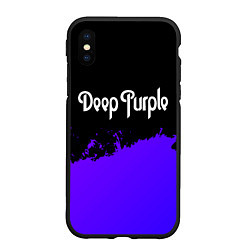 Чехол iPhone XS Max матовый Deep Purple purple grunge, цвет: 3D-черный