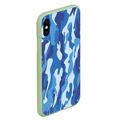 Чехол iPhone XS Max матовый Blue military, цвет: 3D-салатовый — фото 2