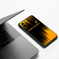 Чехол iPhone XS Max матовый Darling in the FranXX - gold gradient: символ свер, цвет: 3D-черный — фото 2