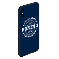 Чехол iPhone XS Max матовый Boxing - надпись, цвет: 3D-черный — фото 2