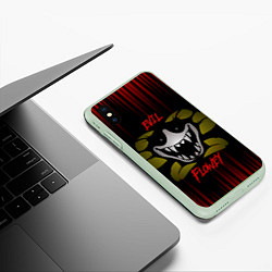 Чехол iPhone XS Max матовый Undertale - evil flowey, цвет: 3D-салатовый — фото 2