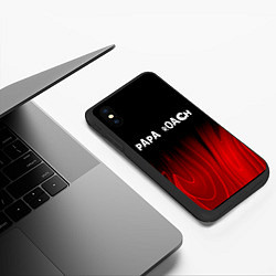 Чехол iPhone XS Max матовый Papa Roach red plasma, цвет: 3D-черный — фото 2