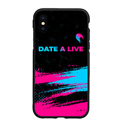 Чехол iPhone XS Max матовый Date A Live - neon gradient: символ сверху