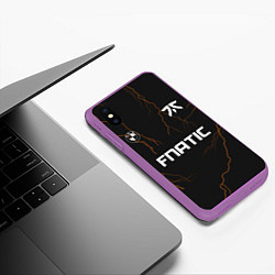 Чехол iPhone XS Max матовый Форма Fnatic молнии, цвет: 3D-фиолетовый — фото 2