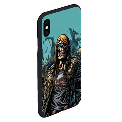 Чехол iPhone XS Max матовый Iron Maiden Fallen Angel, цвет: 3D-черный — фото 2