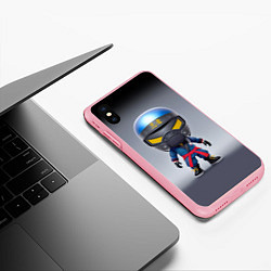 Чехол iPhone XS Max матовый Кроха-ниндзя - киберпанк - нейросеть, цвет: 3D-баблгам — фото 2