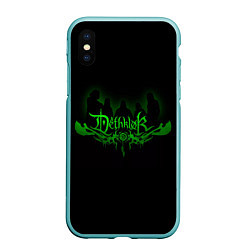 Чехол iPhone XS Max матовый Metalocalypse Dethklok green, цвет: 3D-мятный