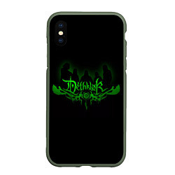 Чехол iPhone XS Max матовый Metalocalypse Dethklok green, цвет: 3D-темно-зеленый