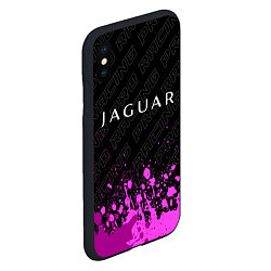 Чехол iPhone XS Max матовый Jaguar pro racing: символ сверху, цвет: 3D-черный — фото 2