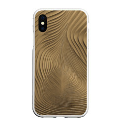 Чехол iPhone XS Max матовый Фантазия в хаки, цвет: 3D-белый