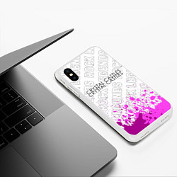 Чехол iPhone XS Max матовый Crystal Castles rock legends: символ сверху, цвет: 3D-белый — фото 2