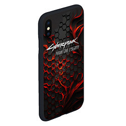 Чехол iPhone XS Max матовый Cyberpunk 2077 Phantom liberty red fire, цвет: 3D-черный — фото 2