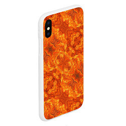 Чехол iPhone XS Max матовый Пламенный пожар, цвет: 3D-белый — фото 2