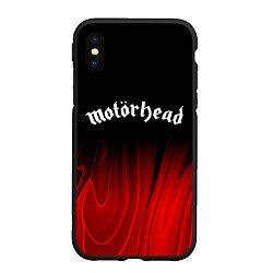 Чехол iPhone XS Max матовый Motorhead red plasma, цвет: 3D-черный