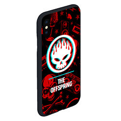 Чехол iPhone XS Max матовый The Offspring rock glitch, цвет: 3D-черный — фото 2