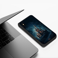 Чехол iPhone XS Max матовый Сказочный замок: арт нейросети, цвет: 3D-черный — фото 2