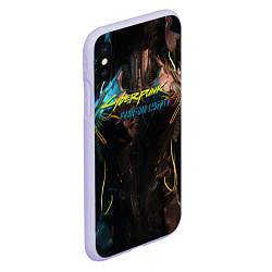 Чехол iPhone XS Max матовый Броня киберпанк 2077 призрачная свобода, цвет: 3D-светло-сиреневый — фото 2